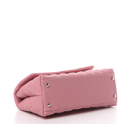 Chanel Caviar Quilted Small Coco Handle Flap Light Pink 3 of 9