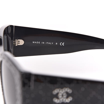 Chanel Acetate Strass Rectangle Sunglasses 5421B Black 6 of 6
