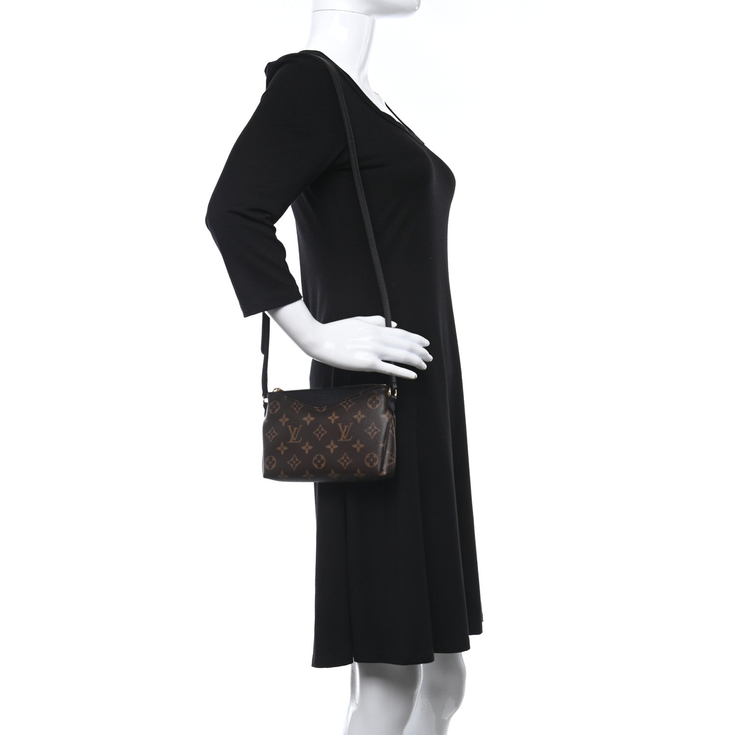 Louis Vuitton Monogram Pallas Crossbody Black 3 of 10
