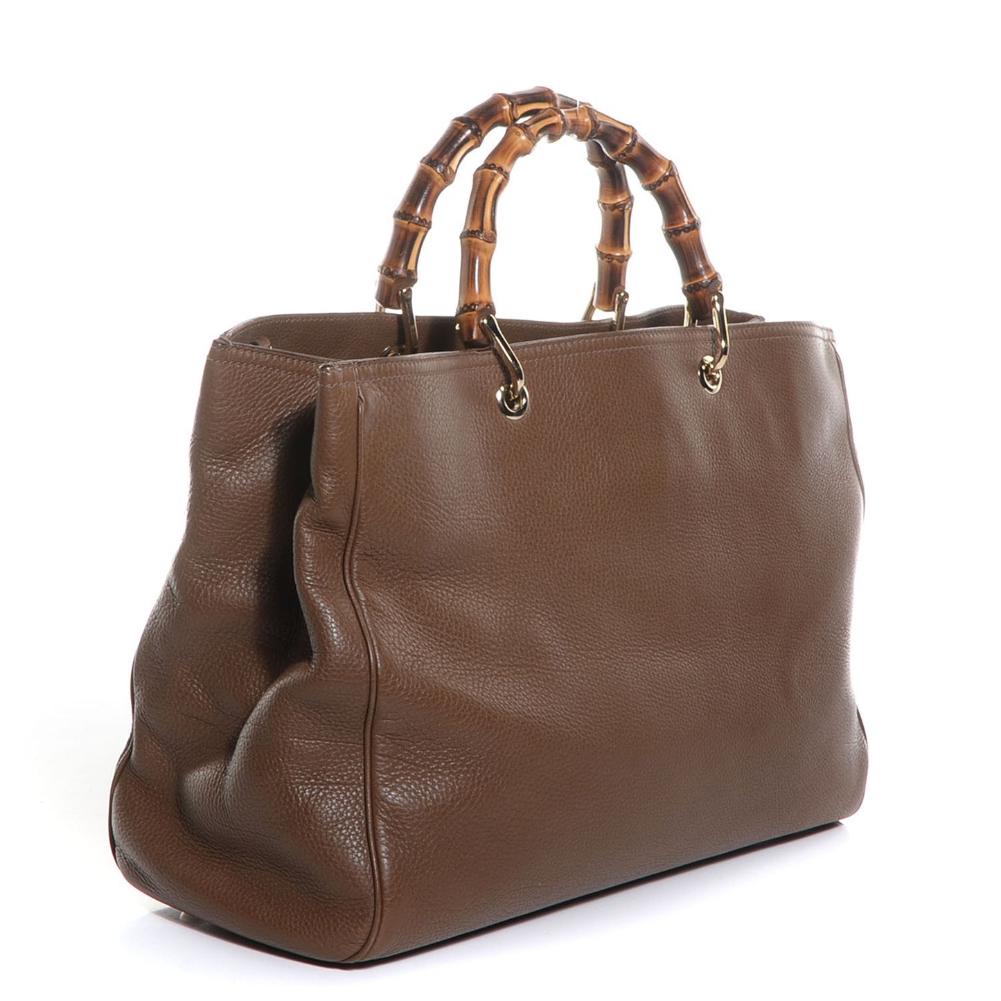 Cellarius Calfskin Large Bamboo Shopper Tote Acero