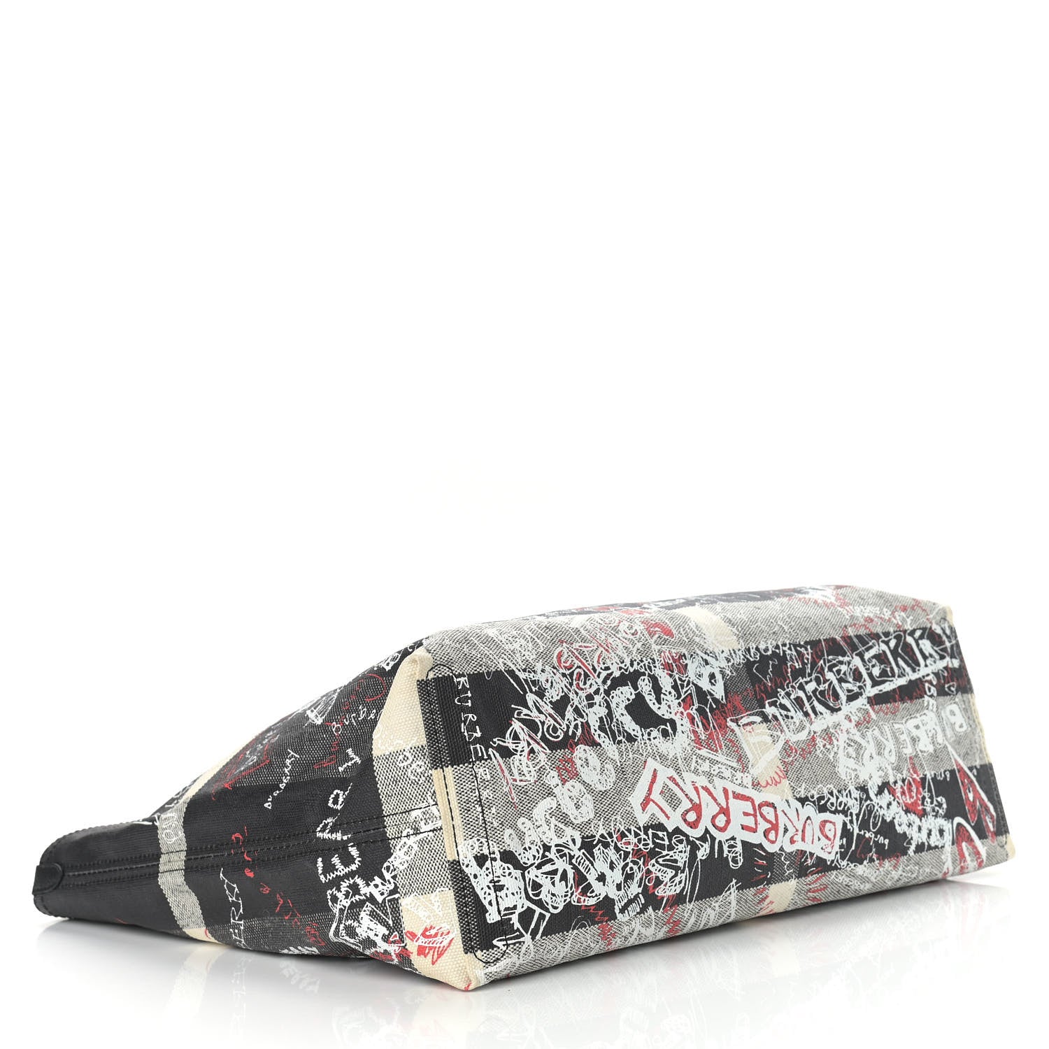 Burberry Coated Canvas Mega Check Sketchbook Medium Reversible Doodle Tote Black 6 of 18