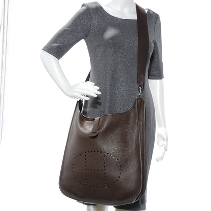 Hermes Taurillon Clemence Evelyne TGM II Chocolate 2 of 8