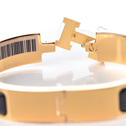 Hermes Enamel Narrow Clic Clac H Bracelet PM Black 3 of 5