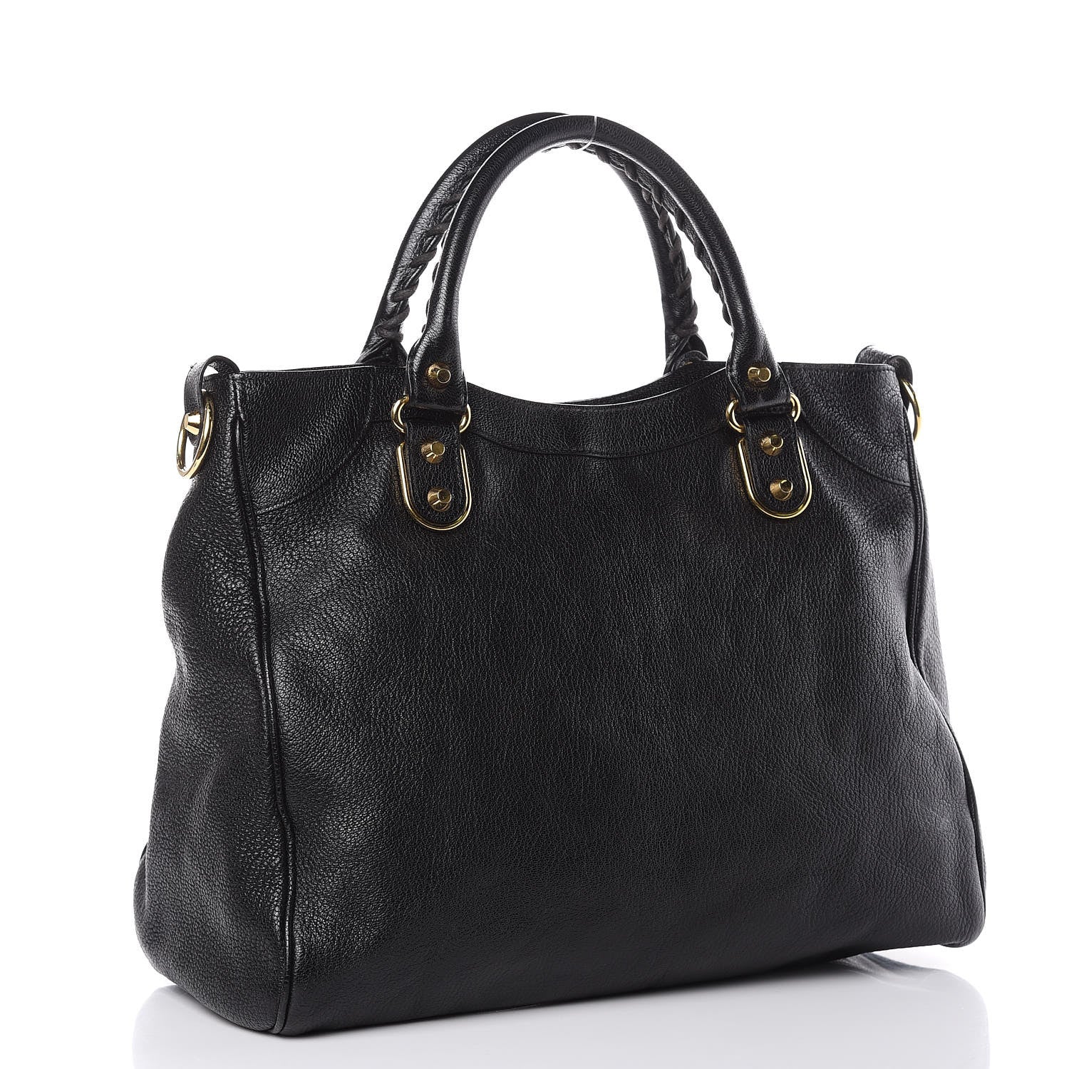 Balenciaga Chevre Gold Metallic Edge Hardware Velo Black 3 of 10