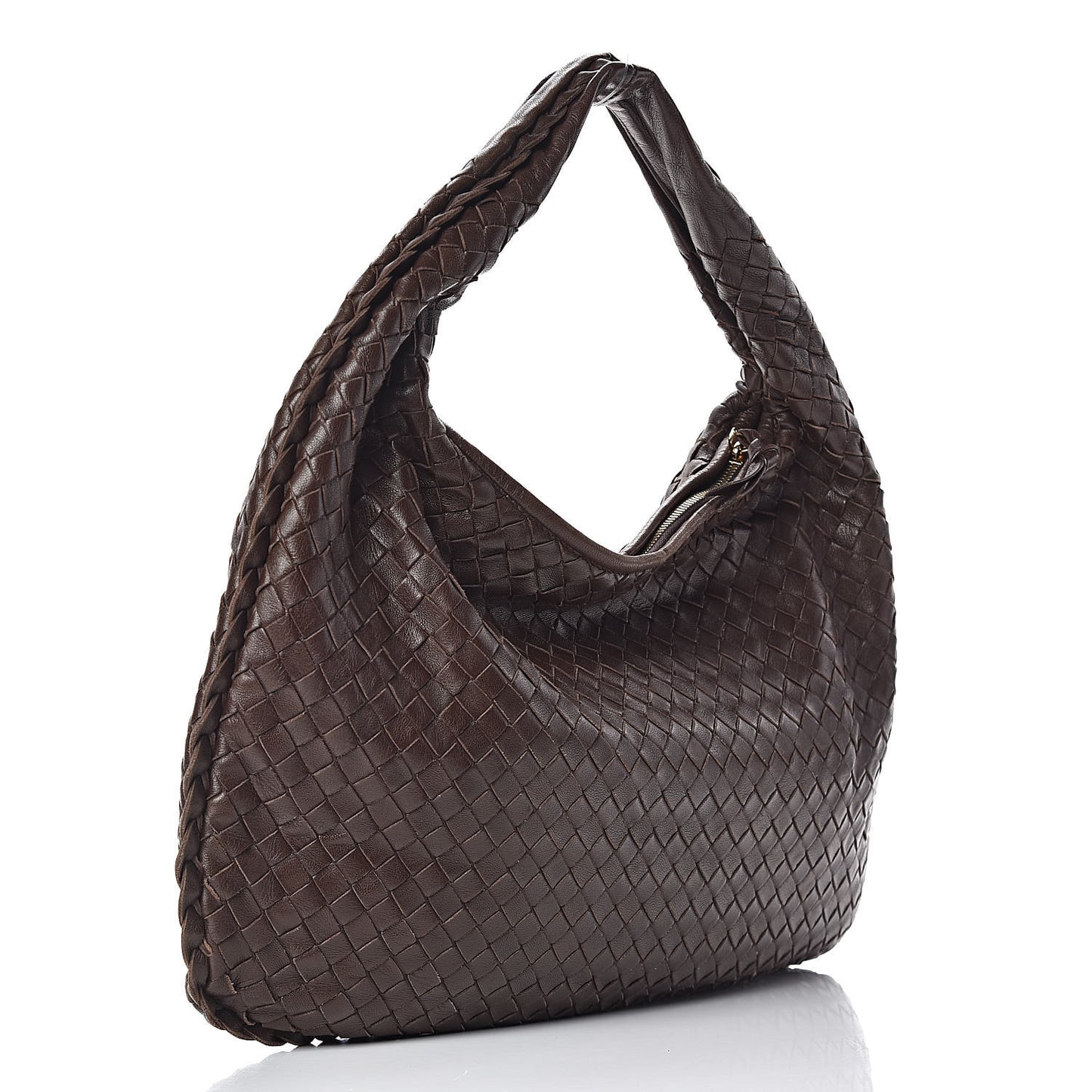Nappa Intrecciato Medium Veneta Hobo Ebano
