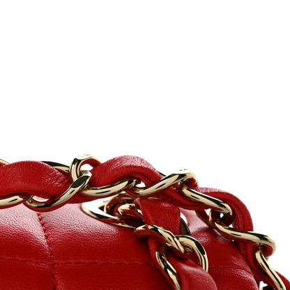 Chanel Lambskin Resin Crystal Square Quilted Monacoco Mini Flap Red 12 of 12