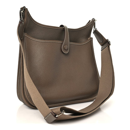 Hermes Taurillon Clemence Evelyne III PM Etoupe 3 of 10