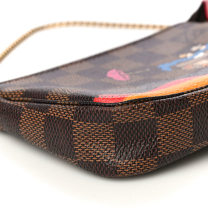 Louis Vuitton Damier Ebene 2015 Christmas Animation Mini Pochette Accessories 10 of 13