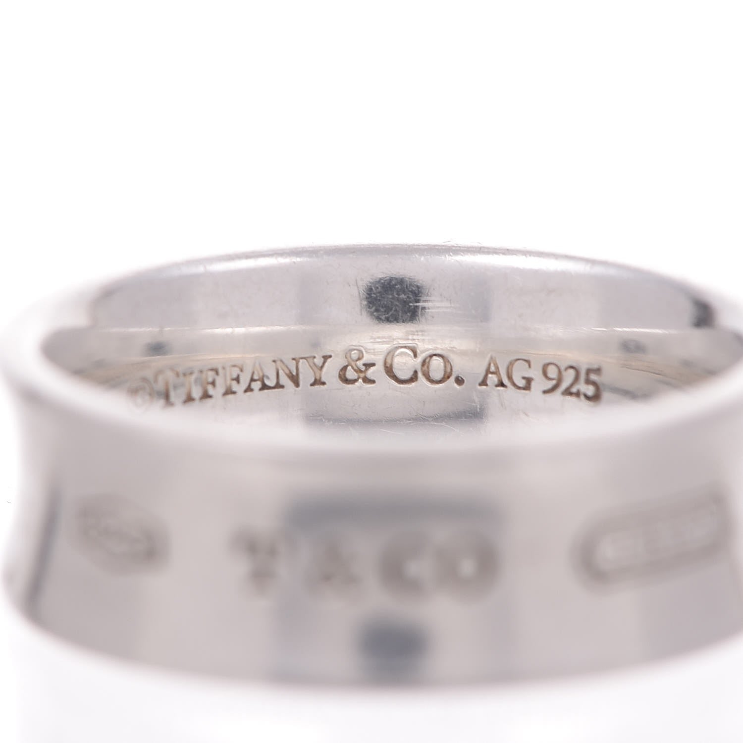 Tiffany Sterling Silver 1837 Band Ring 54 7 4 of 4