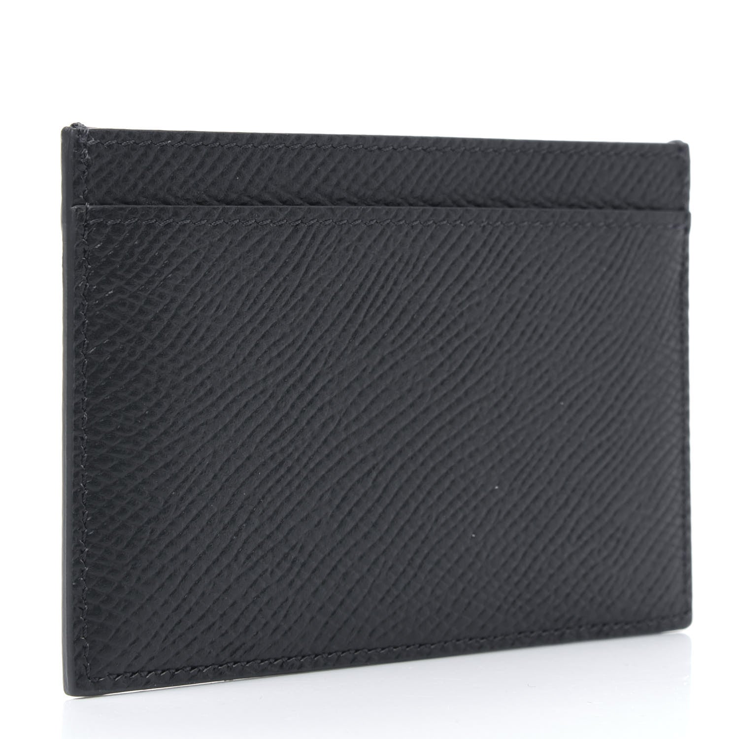 Celine Grained Calfskin Card Holder Grey 3 of 6