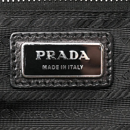 Prada Glace Calfskin Zippers Plaque Boston Black 6 of 10
