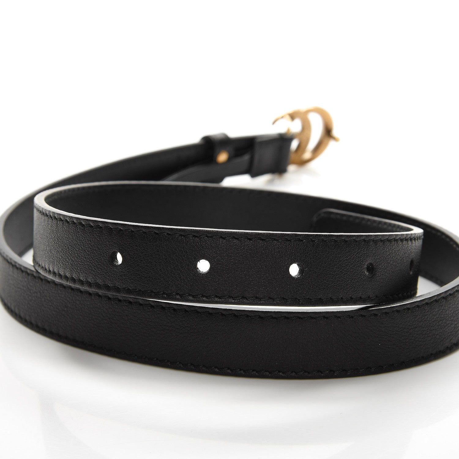 Gucci Calfskin Double G 20mm Belt 80 32 Black 4 of 6