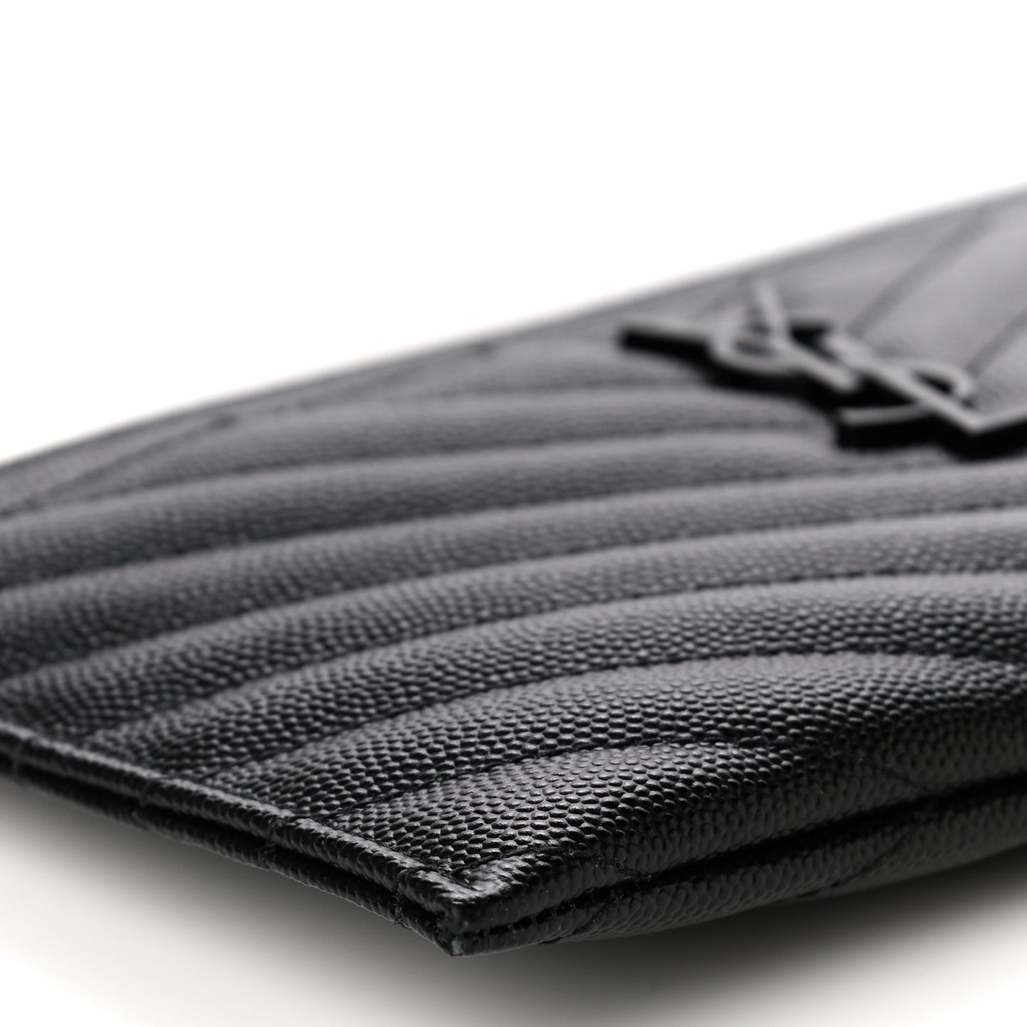 Grain De Poudre Chevron Monogram Bill Pouch Black