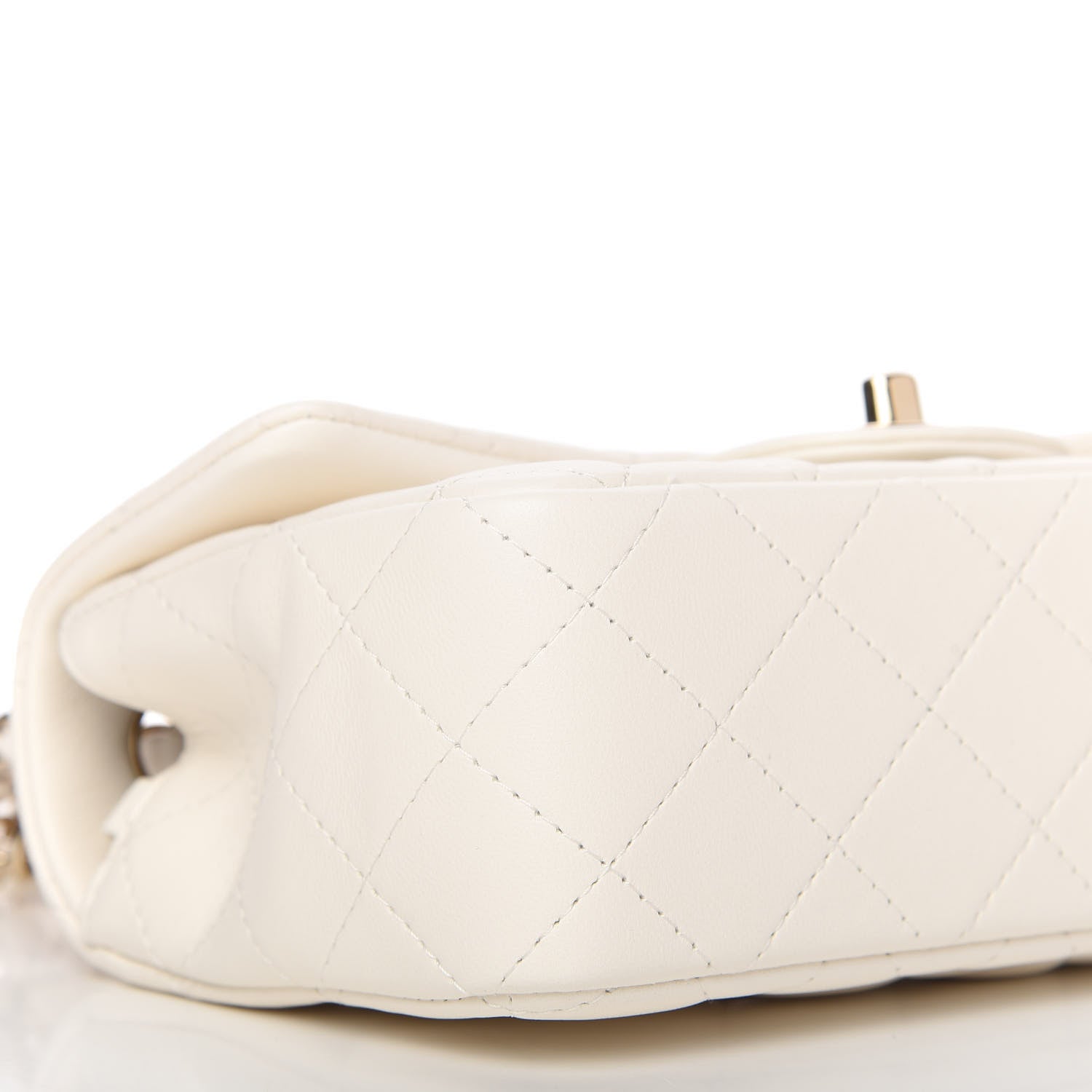 Chanel Lambskin Quilted Mini Rectangular Flap White 6 of 11