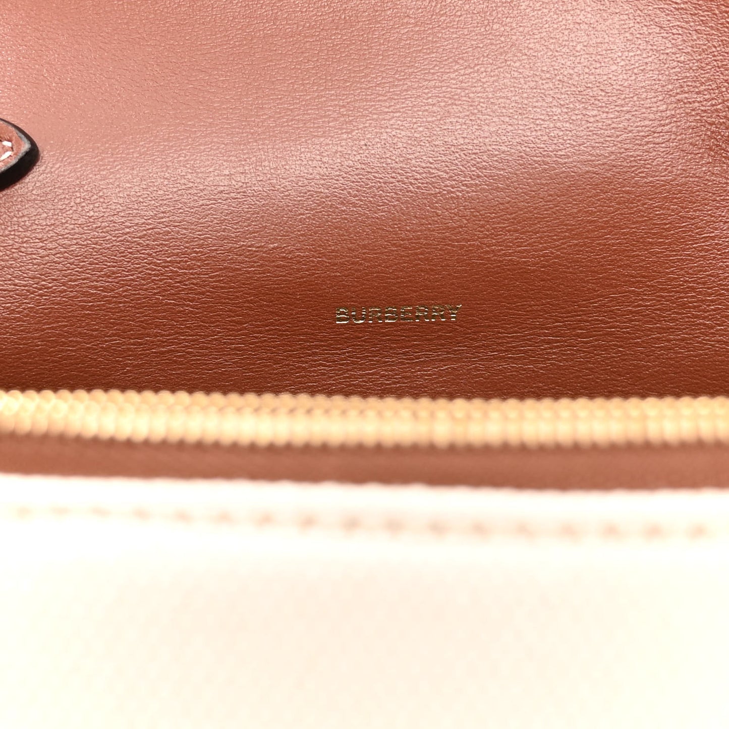 Calfskin Canvas Horseferry Print Hackberry Crossbody Bag Natural Tan