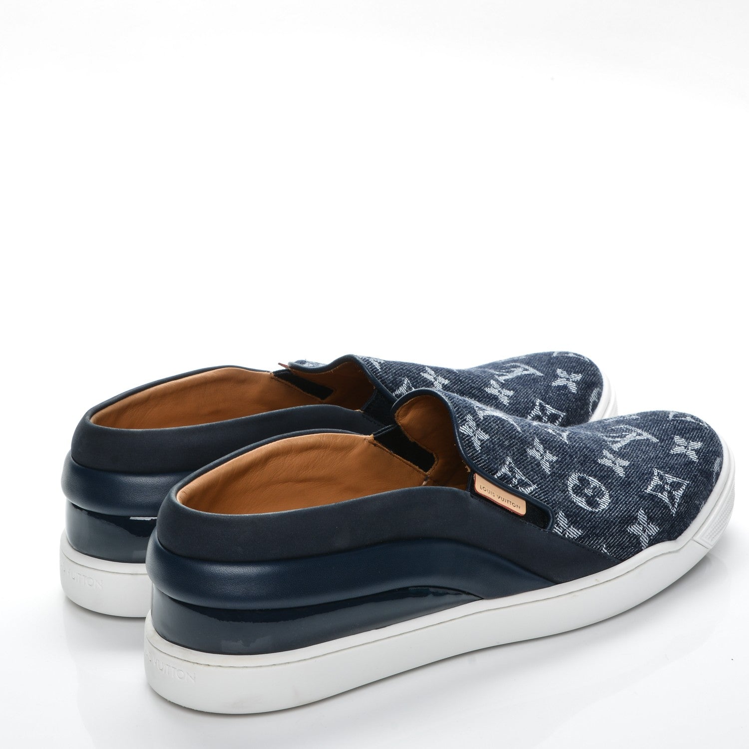 Louis Vuitton Denim Monogram Tempo Sneakers 41 Blue 4 of 9