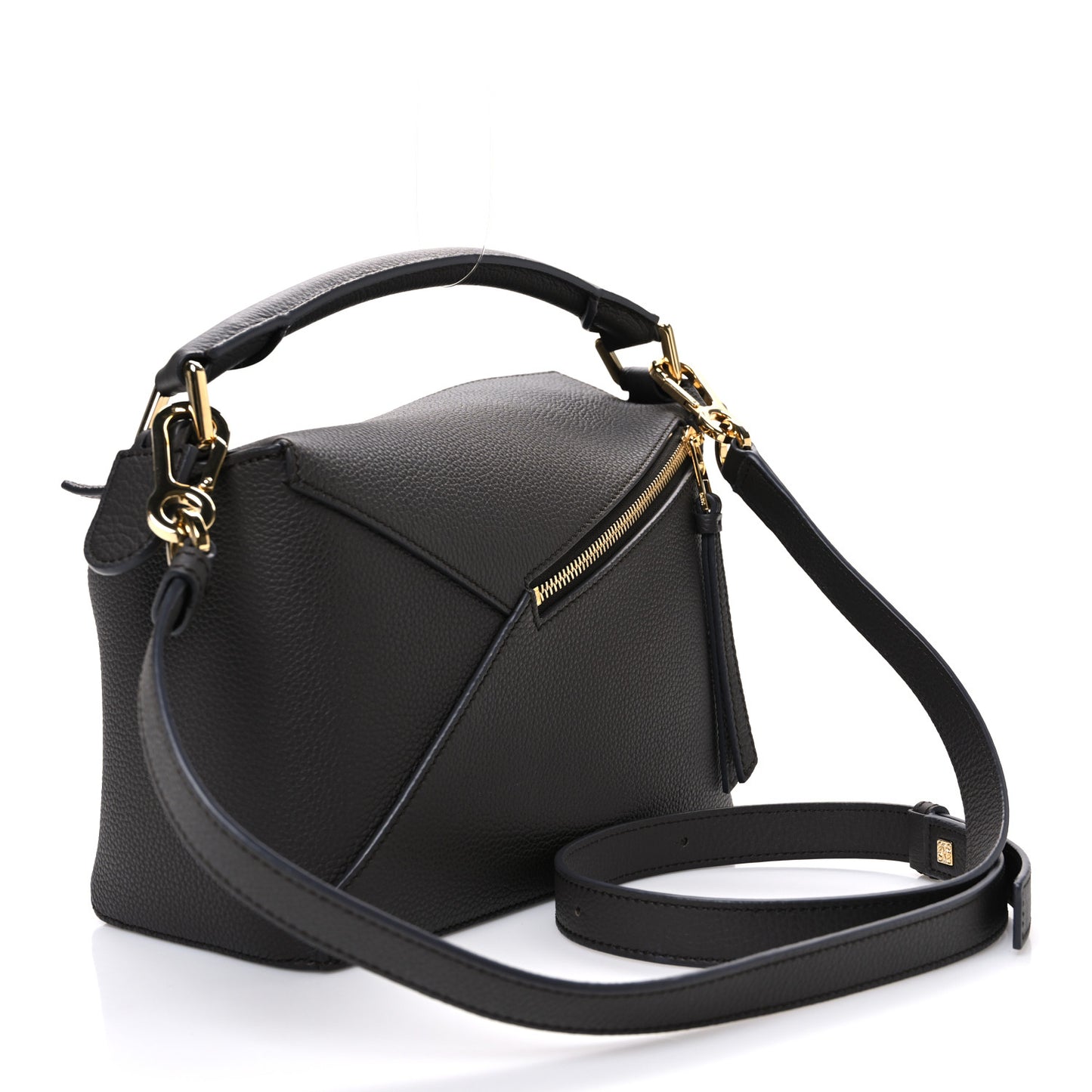 Soft Grained Calfskin Puzzle Edge Bag Dark Grey