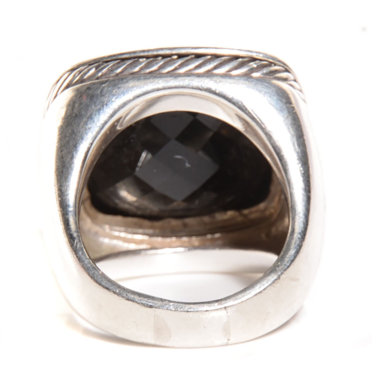 Sterling Silver Diamond Black Onyx 20mm Albion Statement Ring 60 9