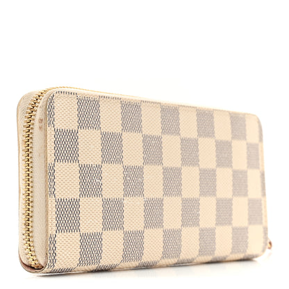 Louis Vuitton Damier Azur Clemence Wallet Rose Ballerine 3 of 7