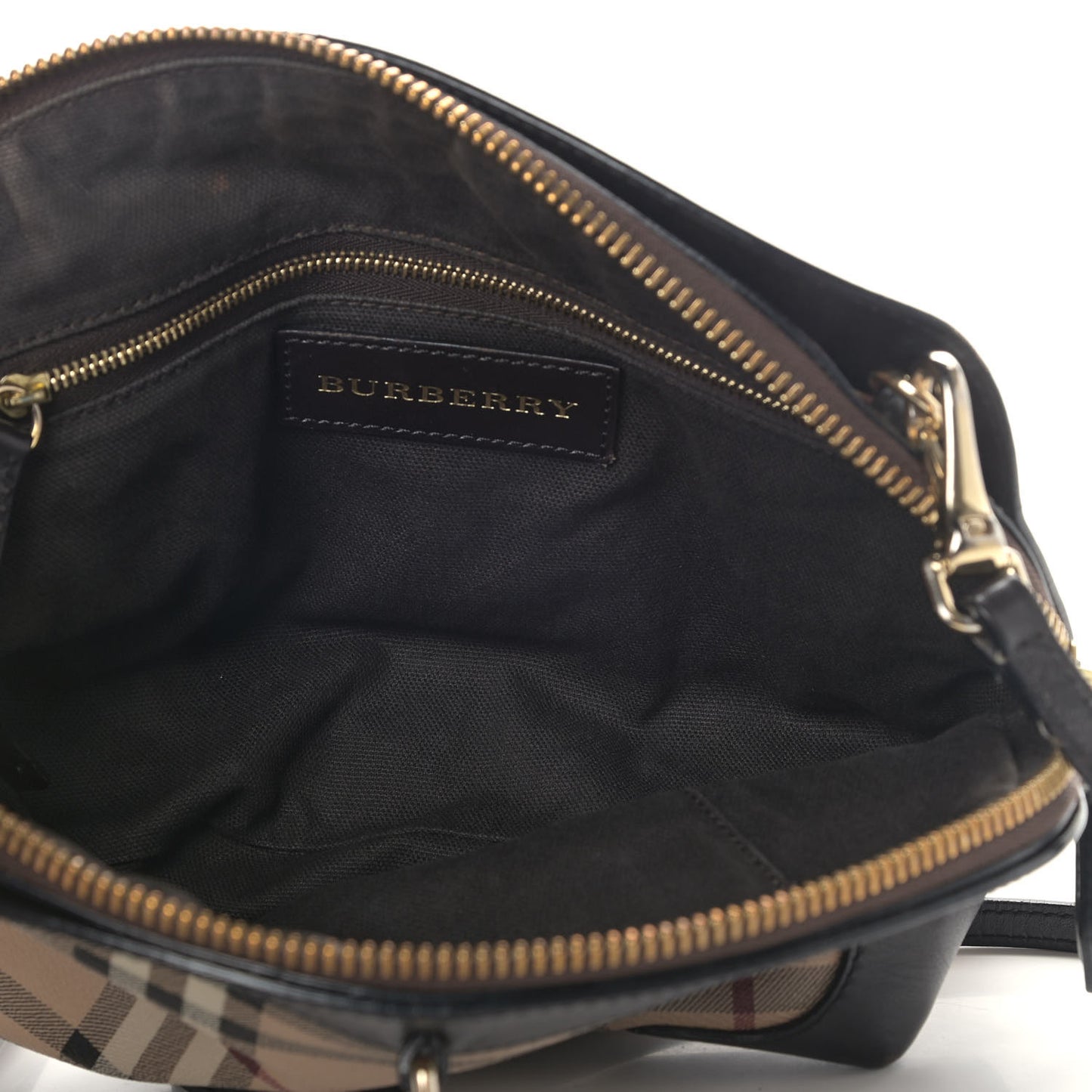 Haymarket Check Small Primrose Crossbody Bag Chocolate