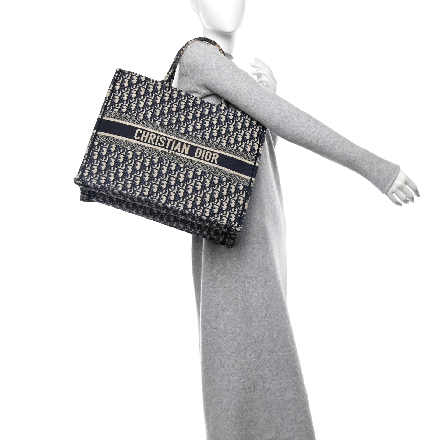 Oblique Large Book Tote Blue Multicolor