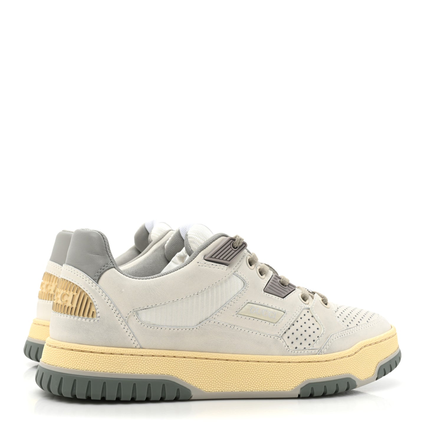 Calfskin Distressed Effect Womens Sneakers 37 Off White
