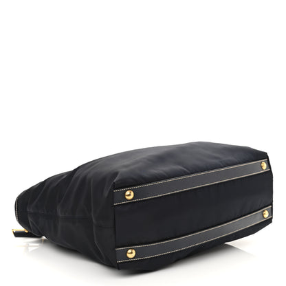 Prada Tessuto Nylon Saffiano Tote Navy 3 of 9