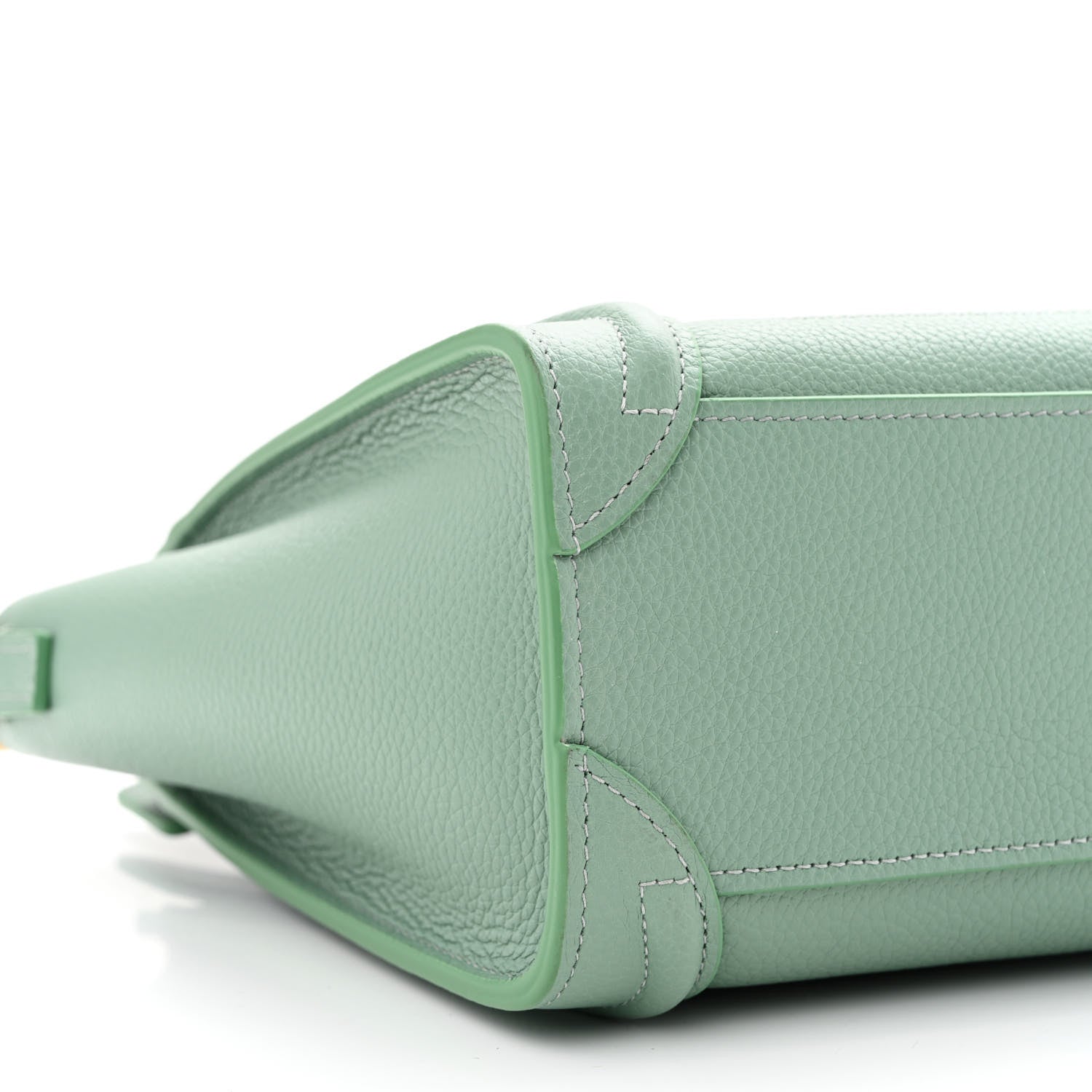 Celine Drummed Calfskin Nano Luggage Celadon 9 of 10