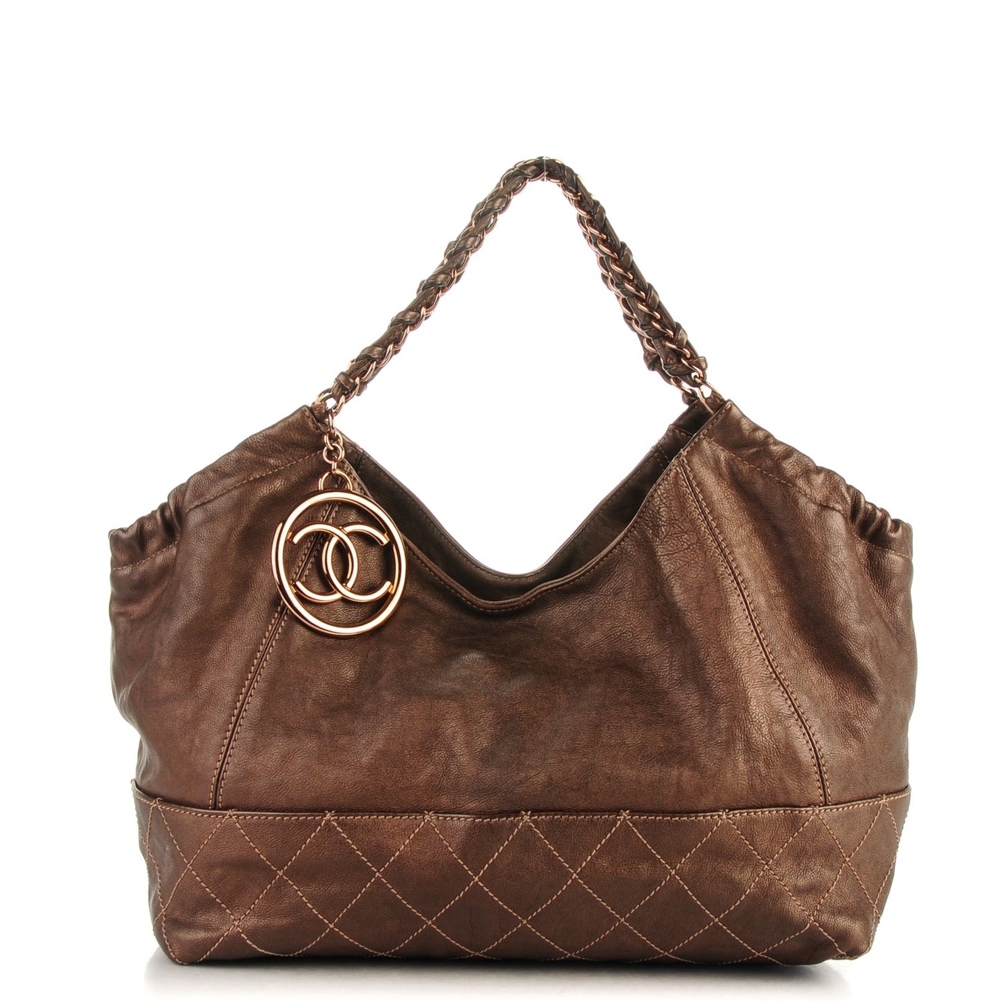Metallic Calfskin Baby Coco Cabas Bronze