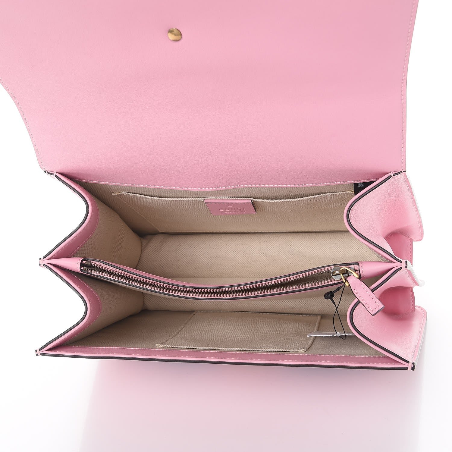 Gucci Calfskin Bamboo Web Embroidered Medium Dionysus Top Handle Bag Pink 5 of 7