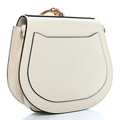 Chloe Calfskin Suede Medium Nile Bracelet Bag Off White 2 of 13