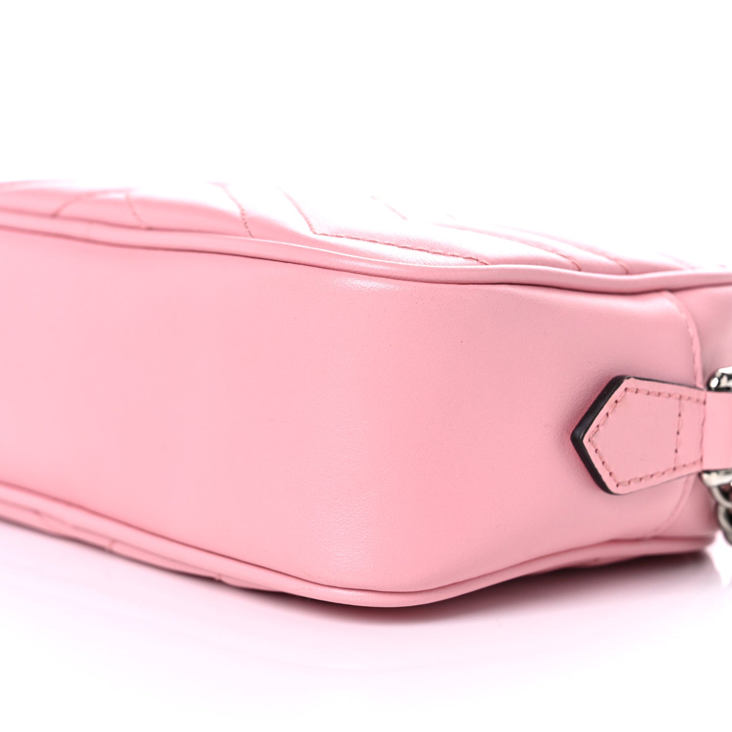 Calfskin Matelasse Mini GG Marmont Chain Shoulder Bag Wild Rose