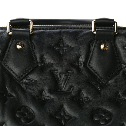 Louis Vuitton Lambskin Embossed Monogram Speedy 22 Bandouliere Black 15 of 17