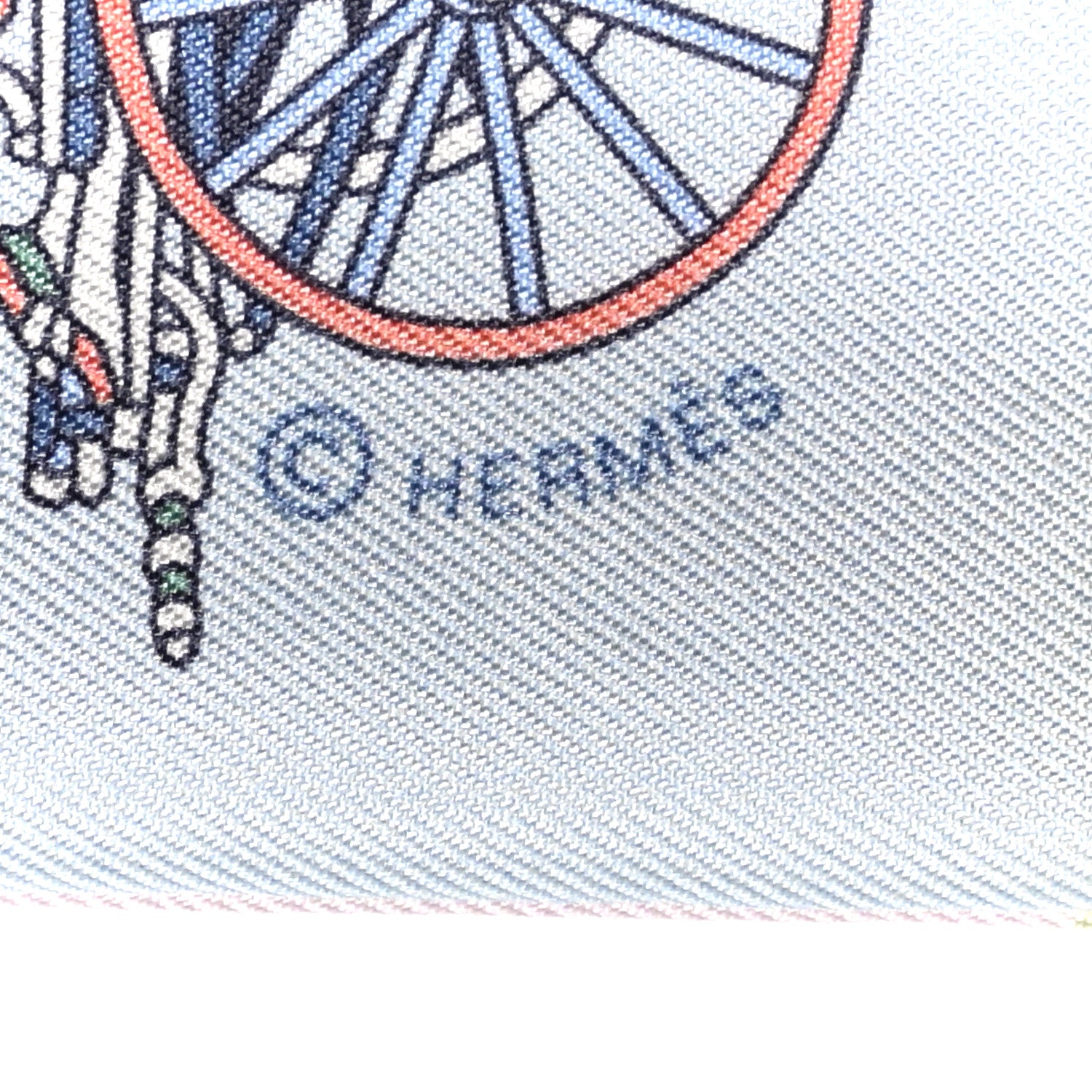Hermes Silk Les Voitures Exquises Twilly Rose Pale Jaune Pale 4 of 4