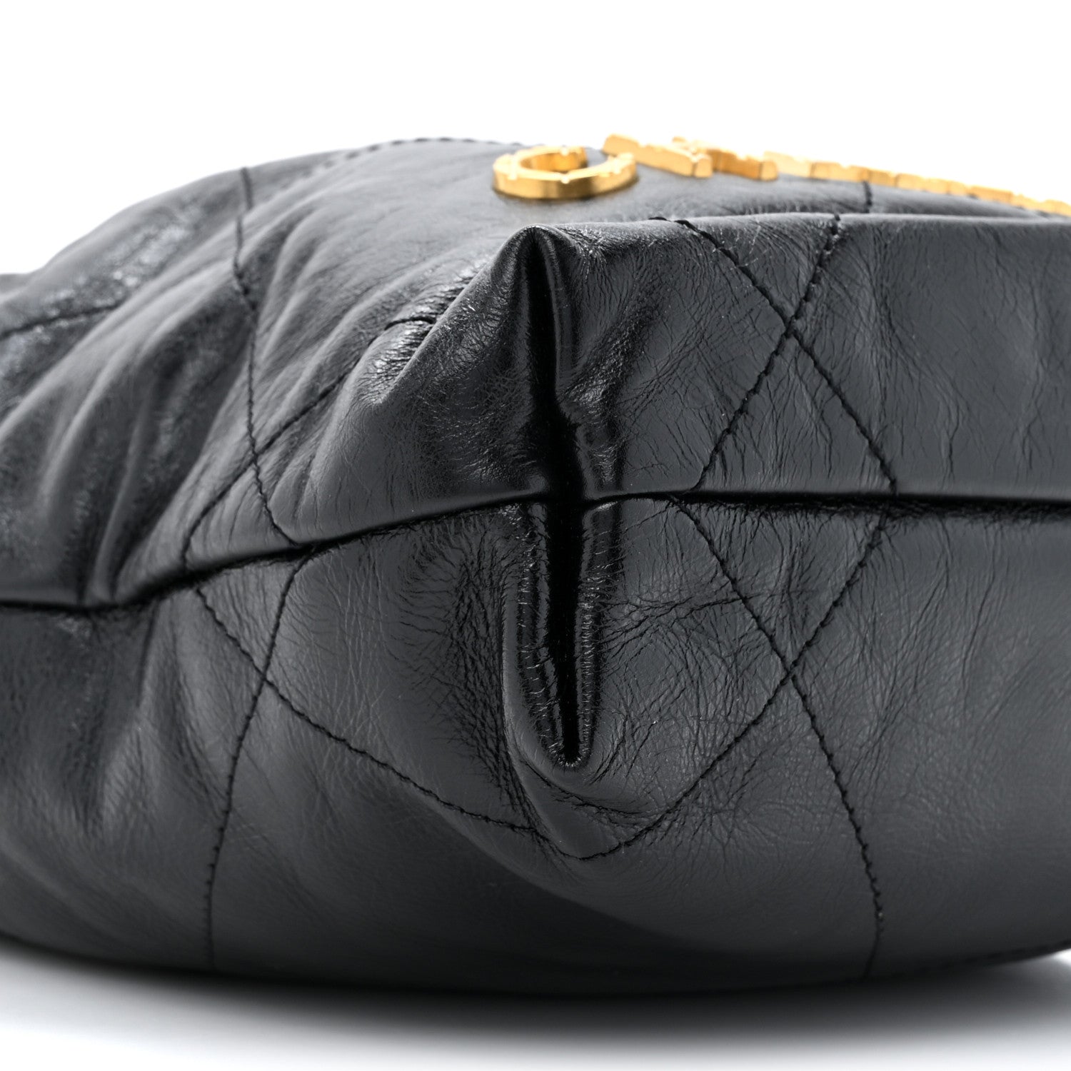 Chanel Shiny Crumpled Calfskin Quilted Pearl Mini Chanel 22 Black 10 of 10