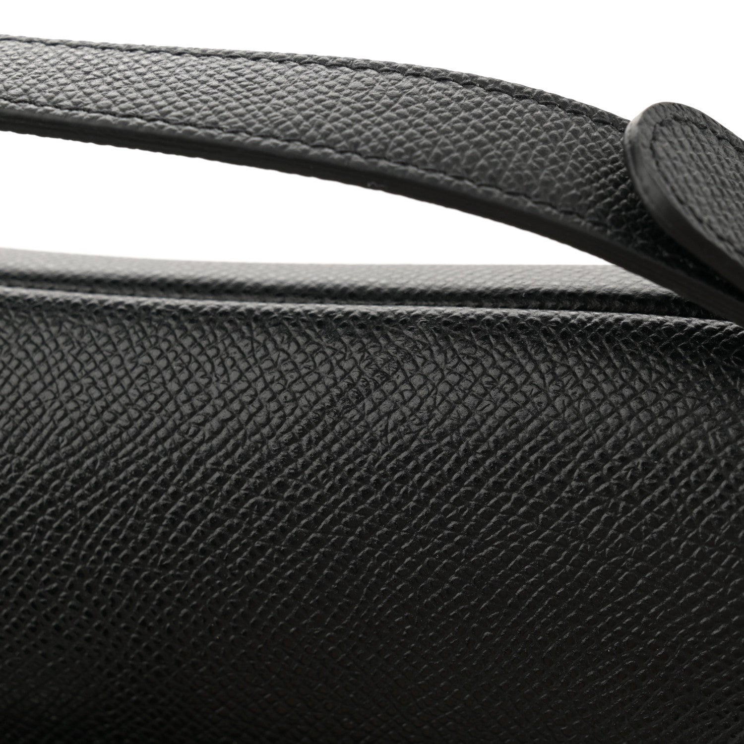 Christian Dior Grained Calfskin Saddle Bag Black 11 of 13