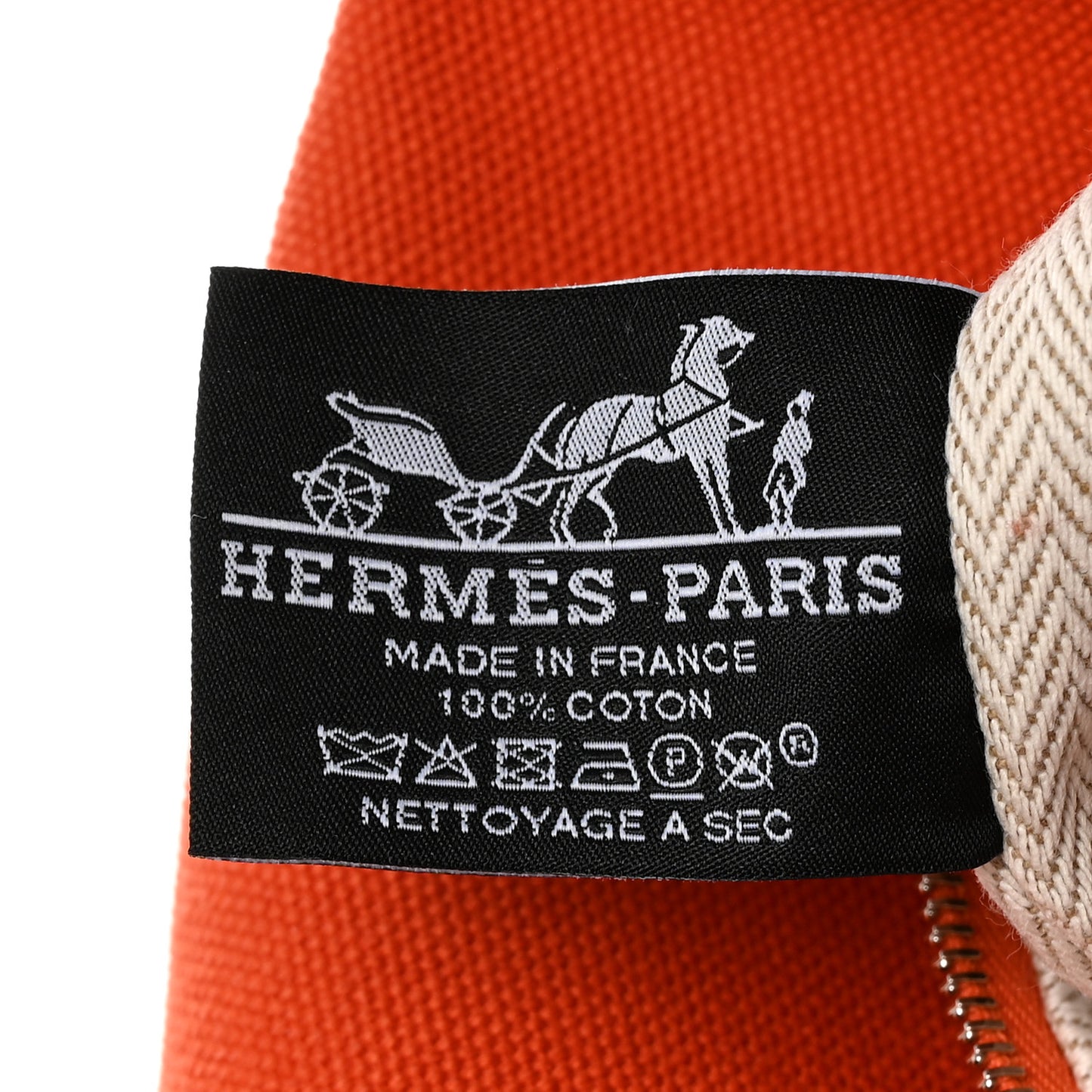 Canvas Large Bride-A-Brac Pouch Orange Feu Burgundy