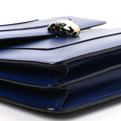 Bulgari Calfskin Large Serpenti Forever Top Handle Blue 11 of 13