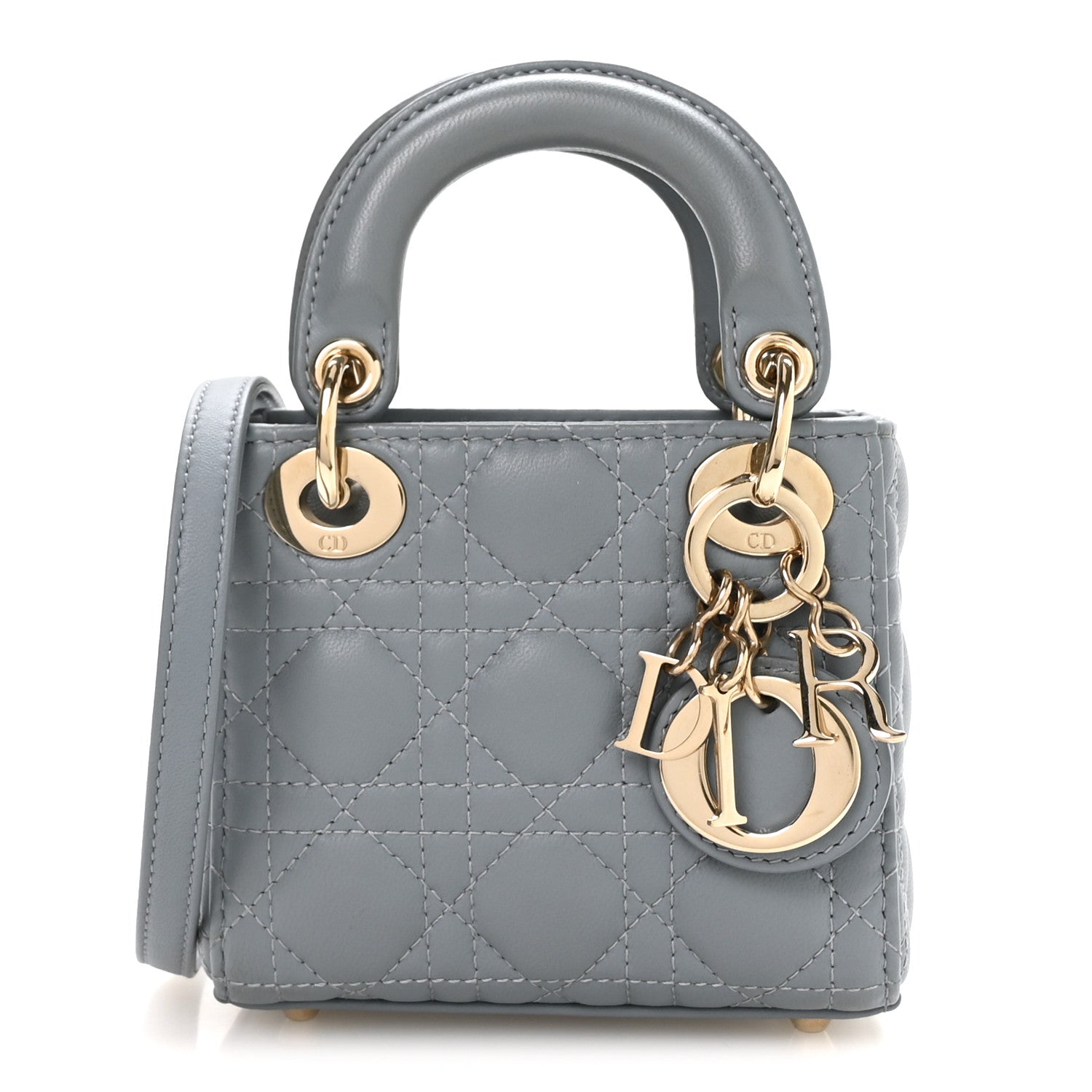 Christian Dior Lambskin Cannage Micro Lady Dior Cloud Blue 1 of 10