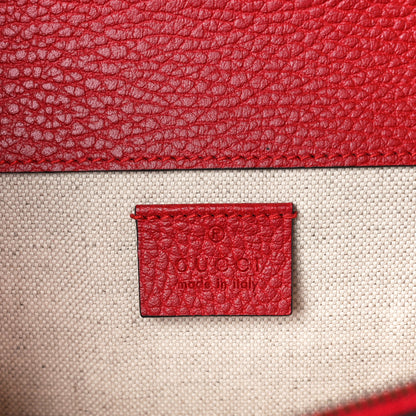 Gucci Dollar Calfskin Swarovski Crystal Small Dionysus Shoulder Bag Hibiscus Red 6 of 12