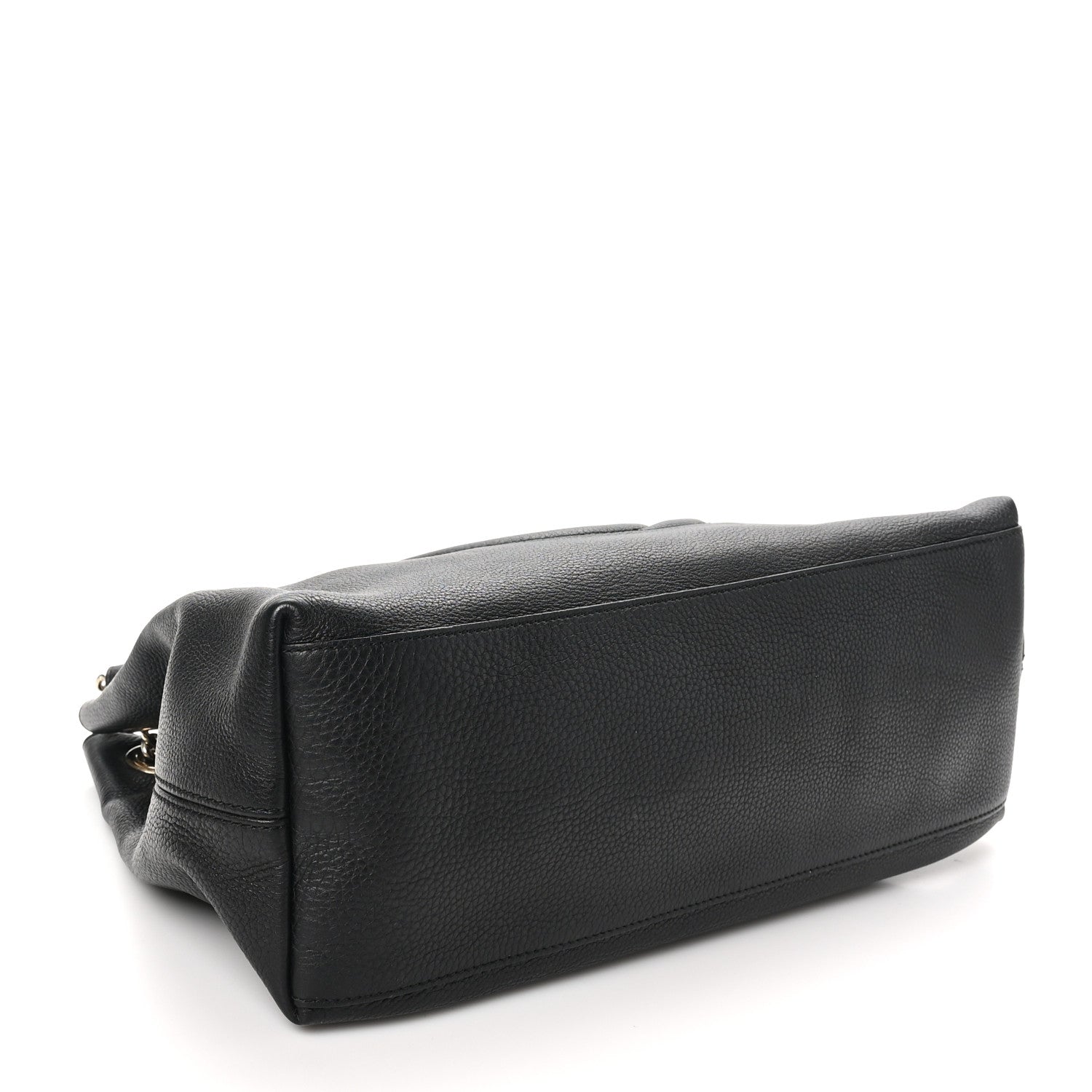 Gucci Pebbled Calfskin Medium Soho Chain Shoulder Bag Black 3 of 10