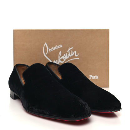 Christian Louboutin Velvet Mens Dandelion Flat Loafers 45 Black 8 of 8