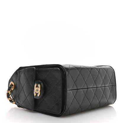 Chanel Caviar Quilted Mini Chanel 25 Handbag Black 4 of 10
