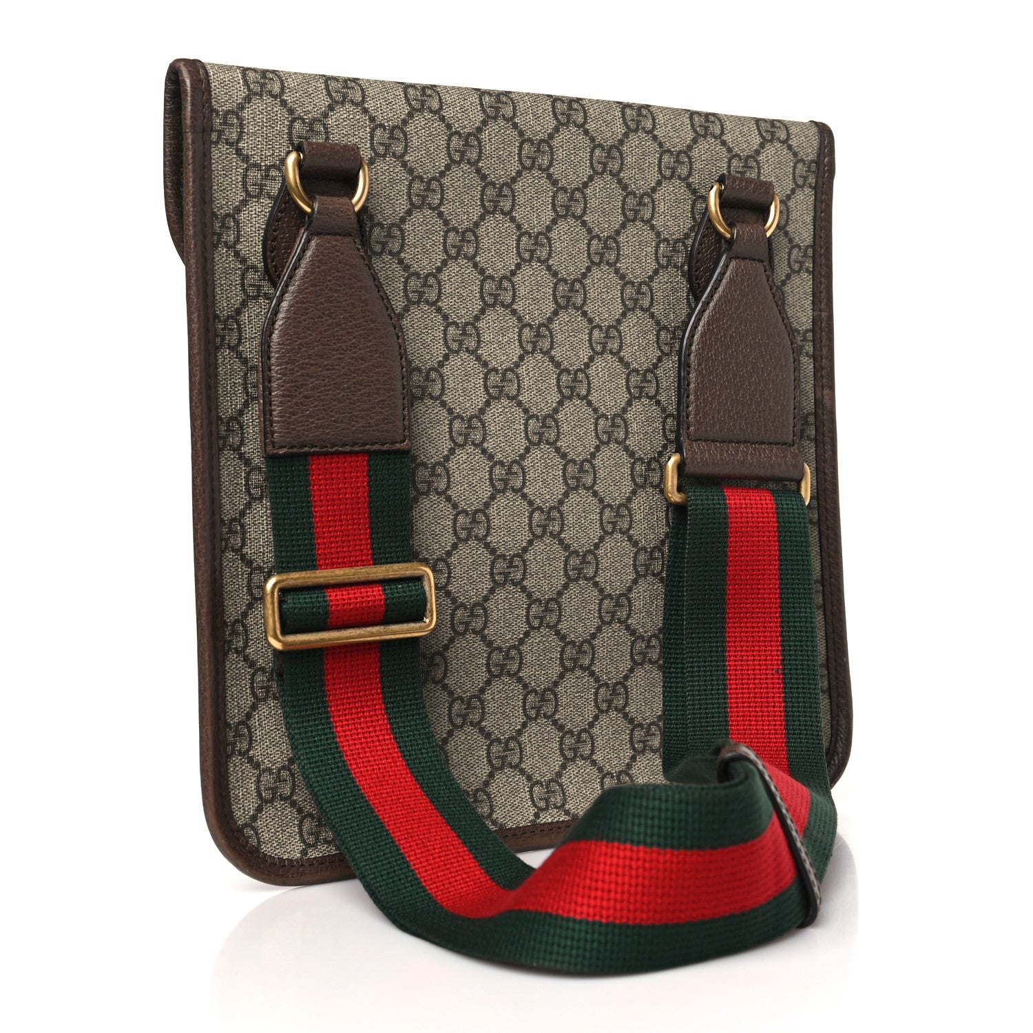 Gucci GG Supreme Monogram Web Medium Neo Vintage Flap Messenger Bag Beige New Acero 3 of 10