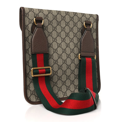 Gucci GG Supreme Monogram Web Medium Neo Vintage Flap Messenger Bag Beige New Acero 3 of 10