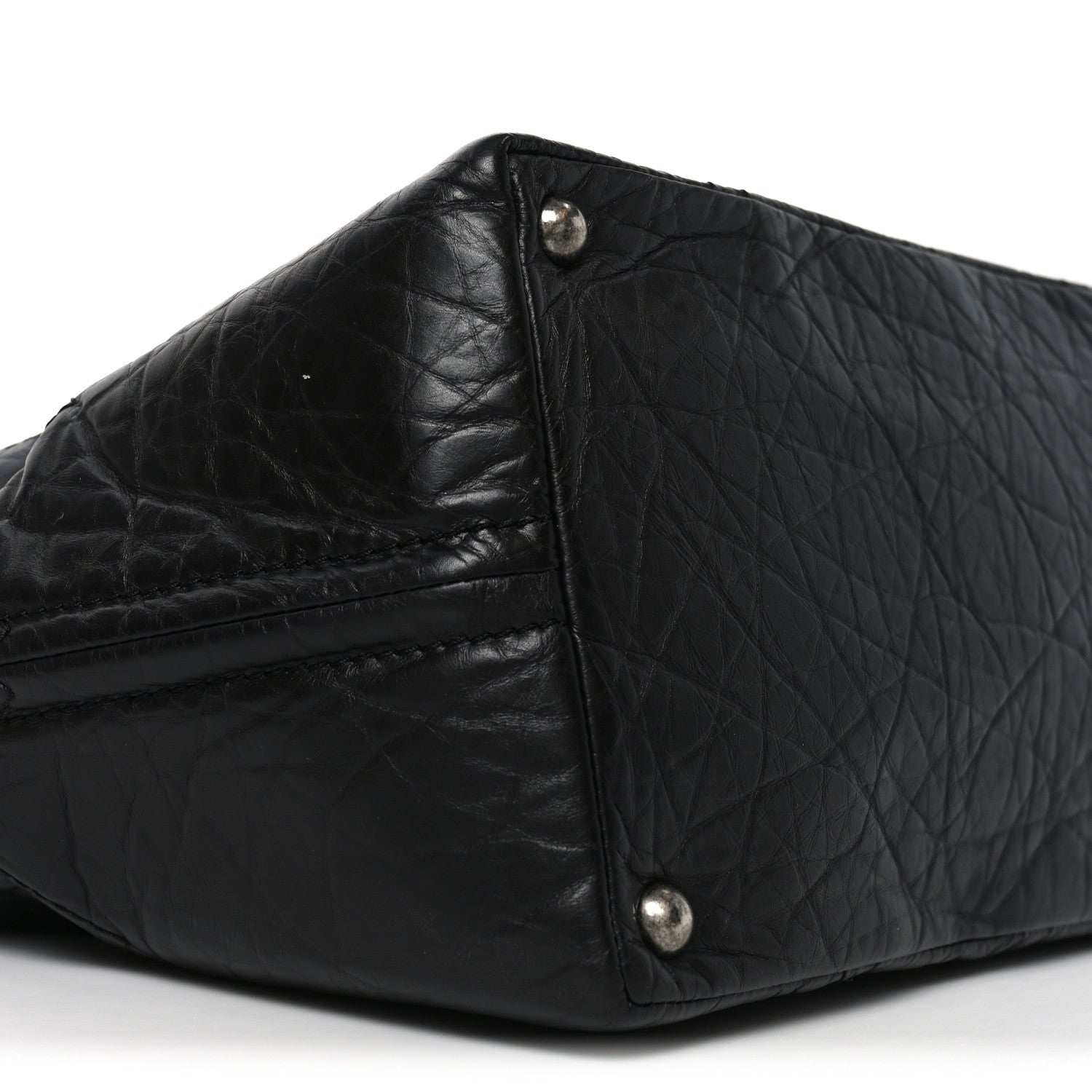 Chanel Aged Calfskin Small Shopping in Moscow Tote Black 9 of 10