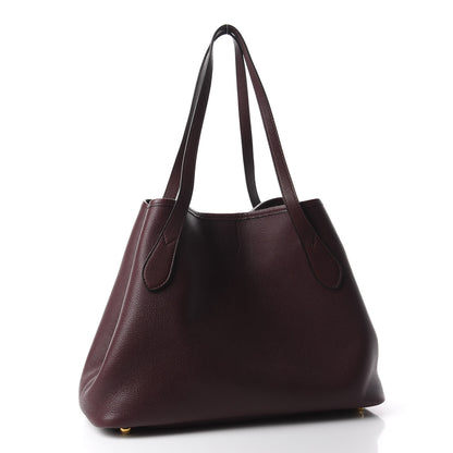 Burberry Grainy Calfskin Medium Honeybrook Tote Dark Plum 3 of 11