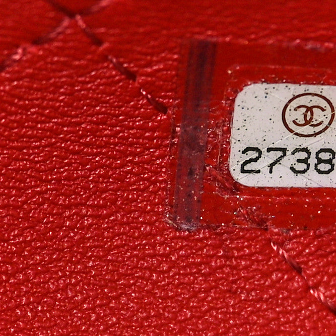 Chanel Bullskin Stitched Medium Shopping Bag Red 7 of 10