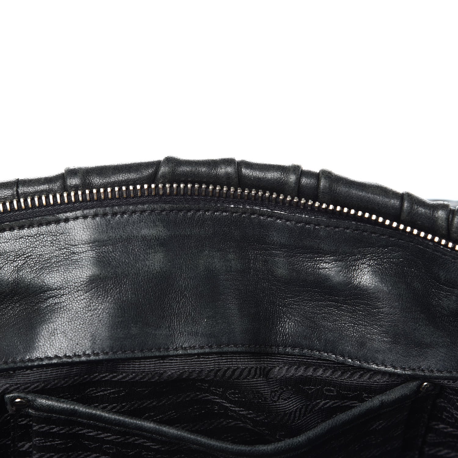 Prada Nappa Gaufre Shopping Satchel Black 14 of 39
