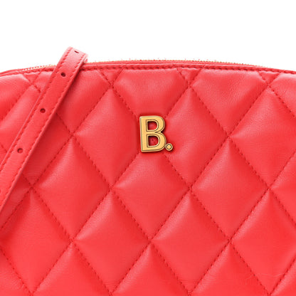 Balenciaga Nappa Calfskin Quilted Touch B Camera Shoulder Bag Bright Red 8 of 11